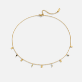 Tara Colar Dourado com Gota Quadrada