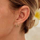 Brincos de Garra Ouro 18K & Cristal