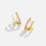 Brincos de Garra Ouro 18K & Cristal