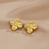 Brincos Flor em Ouro 18K