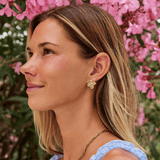 Brincos Flor em Ouro 18K