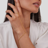 Pulseira Corrente de Mão Ouro 18K