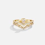Anel de Cristal Lilly em Ouro 18K