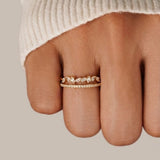 Anel Mia de Cristal em Ouro 18K
