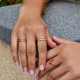 Anel Mia de Cristal em Ouro 18K