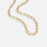Colar Charm Clip de Papel Ouro 18K
