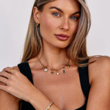 Colar Charm Clip de Papel Ouro 18K