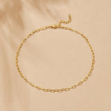 Colar Charm Clip de Papel Ouro 18K
