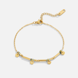 Pulseira Neri com Disco em Ouro