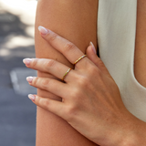 Anel de Pilha Dourado 18K Astrid