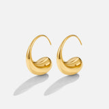 Brincos Pendentes Grossos em Gota de Ouro