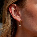 Brincos Pendentes de Cristal Quatro Folhas