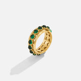 Emerald Stone Crystal Ring
