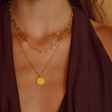 Geya Colar em Camadas com Moeda