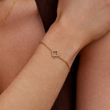 Pulseira Luxe com Cristal e Trevo