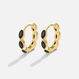 Brincos de Argola Minúsculos Onyx
