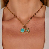 Colar Pia com Elos de Corrente e Charm