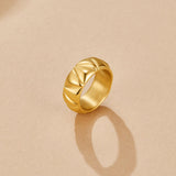 Anel Grosso Dourado Anika