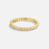 Anel Banda Arquette Ouro & Cristal