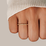 Anel Banda Arquette Ouro & Cristal