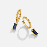 Brincos Pendentes de Cristal Azul Avery