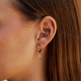 Brincos Pendentes de Cristal Branco Avery