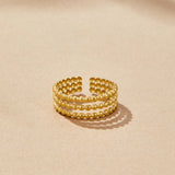 Beaded Ohio Gold Ring