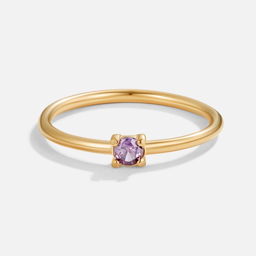 Anéis de Pedra de Nascimento em Ouro 18K
