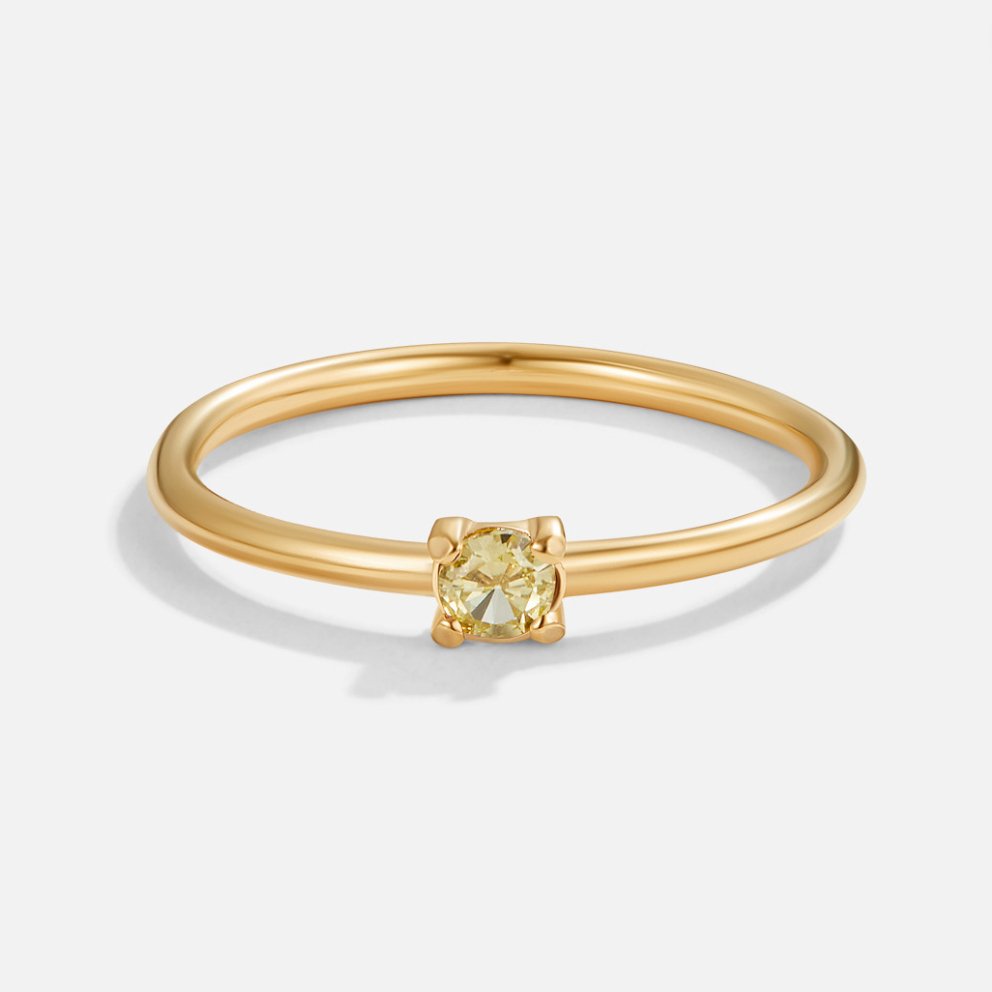 Anéis de Pedra de Nascimento em Ouro 18K