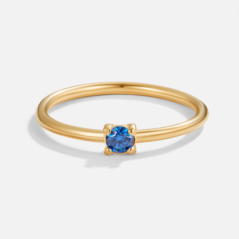 Anéis de Pedra de Nascimento em Ouro 18K