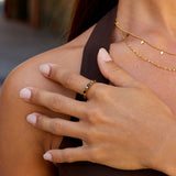 Black Obsidian Eternity Ring