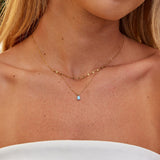 Colar em Camadas com Opala Azul Gota