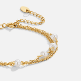Pulseira Callie em Camadas com Pérolas