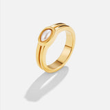 Anel de Pérola Grosso 18K Ouro