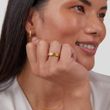 Anel de Pérola Grosso 18K Ouro