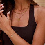 Pulseira Cristal Trevo Folha