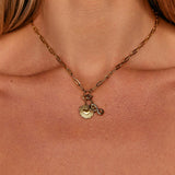 Crystal & Gold Infinity Charm