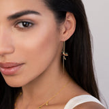 Brincos Pendentes de Cristal Beija-Flor