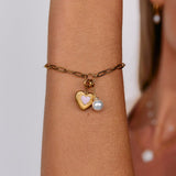 Charm Cristal &amp; Pérola