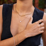 Colar Delicado com Cristal Redondo