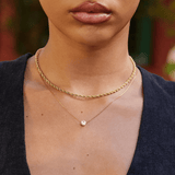 Colar Delicado com Cristal Redondo