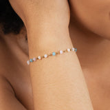 Pulseira de Contas e Pedra Dalia