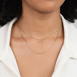 Colar Dina em Camadas com Cristal e Ouro