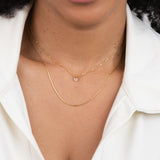 Colar Dina em Camadas com Cristal e Ouro