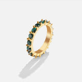 Anel de Cristal Esmeralda 18K