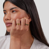 Anel de Cristal Esmeralda 18K