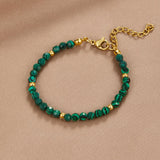 Pulseira com Contas Verde Esmeralda