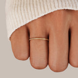 Anel de Cristal Eternidade em Ouro 18K