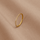 Anel de Cristal Eternidade em Ouro 18K