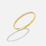 Anel de Cristal Eternidade em Ouro 18K